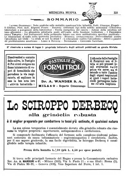 Medicina nuova periodico settimanale di scienze mediche, giurisprudenza sanitaria, medicina sociale e interessi delle classi sanitarie