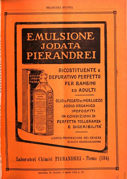 Medicina nuova periodico settimanale di scienze mediche, giurisprudenza sanitaria, medicina sociale e interessi delle classi sanitarie