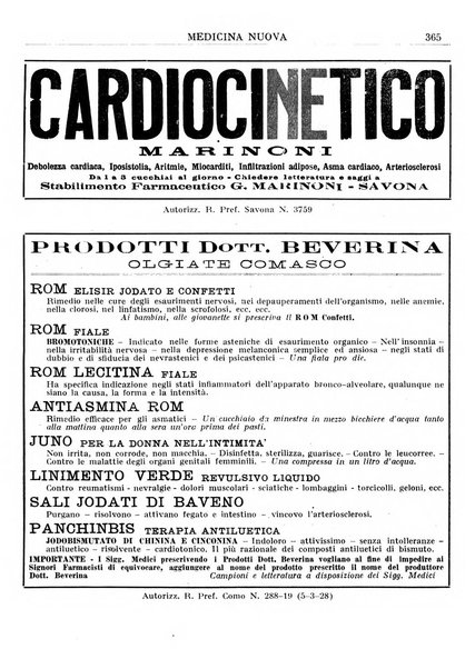 Medicina nuova periodico settimanale di scienze mediche, giurisprudenza sanitaria, medicina sociale e interessi delle classi sanitarie