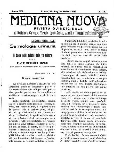 Medicina nuova periodico settimanale di scienze mediche, giurisprudenza sanitaria, medicina sociale e interessi delle classi sanitarie