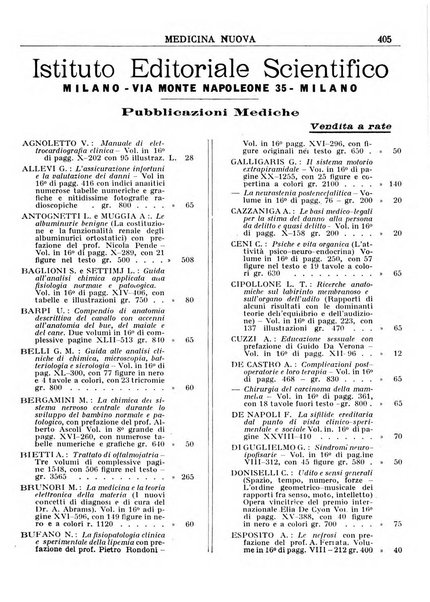 Medicina nuova periodico settimanale di scienze mediche, giurisprudenza sanitaria, medicina sociale e interessi delle classi sanitarie