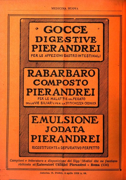 Medicina nuova periodico settimanale di scienze mediche, giurisprudenza sanitaria, medicina sociale e interessi delle classi sanitarie