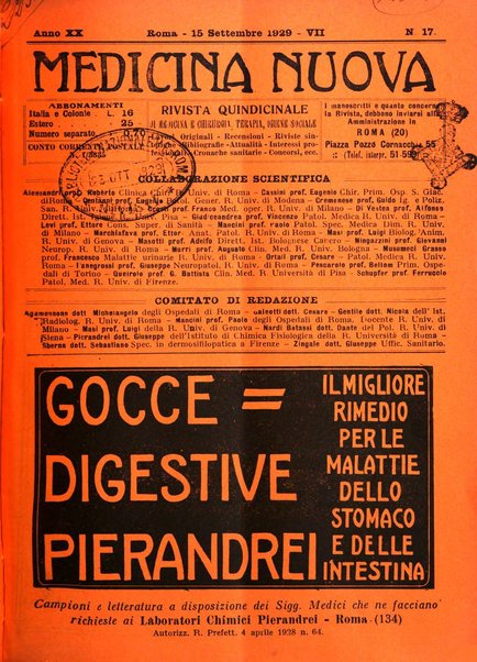 Medicina nuova periodico settimanale di scienze mediche, giurisprudenza sanitaria, medicina sociale e interessi delle classi sanitarie