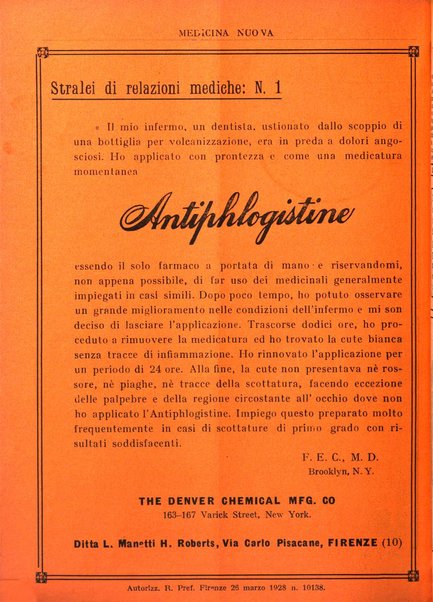 Medicina nuova periodico settimanale di scienze mediche, giurisprudenza sanitaria, medicina sociale e interessi delle classi sanitarie