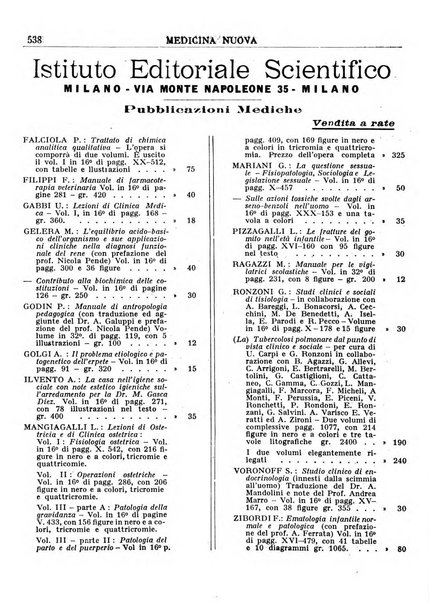 Medicina nuova periodico settimanale di scienze mediche, giurisprudenza sanitaria, medicina sociale e interessi delle classi sanitarie