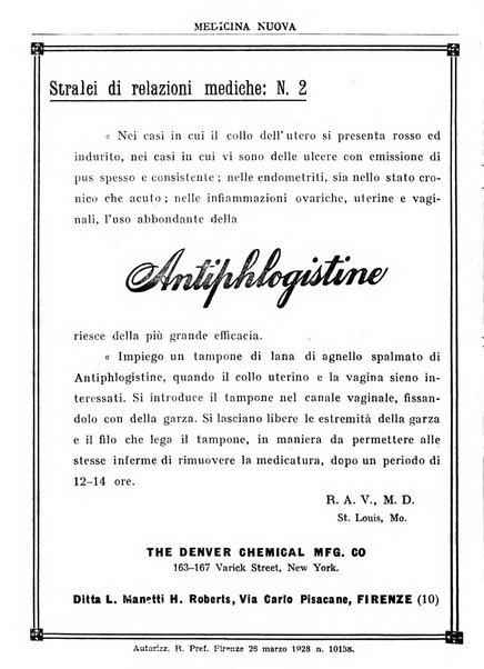 Medicina nuova periodico settimanale di scienze mediche, giurisprudenza sanitaria, medicina sociale e interessi delle classi sanitarie