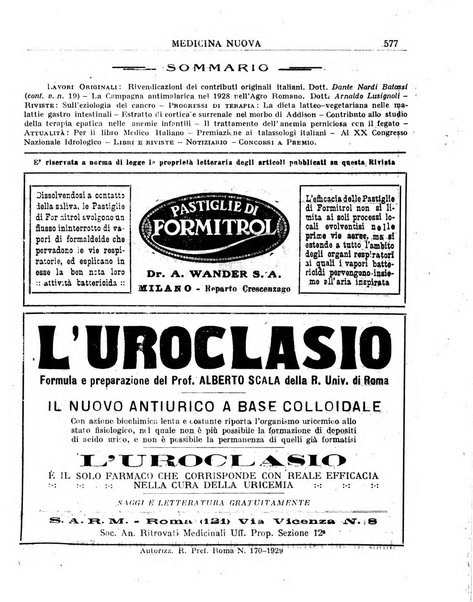 Medicina nuova periodico settimanale di scienze mediche, giurisprudenza sanitaria, medicina sociale e interessi delle classi sanitarie