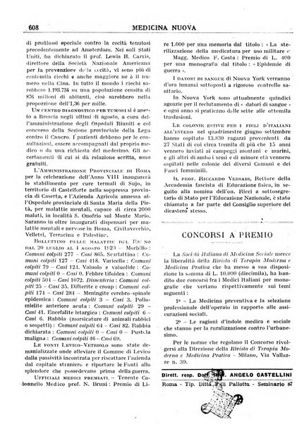 Medicina nuova periodico settimanale di scienze mediche, giurisprudenza sanitaria, medicina sociale e interessi delle classi sanitarie