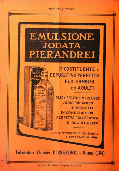 Medicina nuova periodico settimanale di scienze mediche, giurisprudenza sanitaria, medicina sociale e interessi delle classi sanitarie