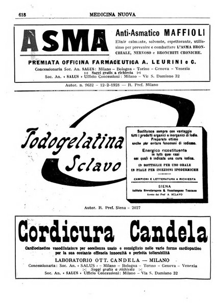 Medicina nuova periodico settimanale di scienze mediche, giurisprudenza sanitaria, medicina sociale e interessi delle classi sanitarie