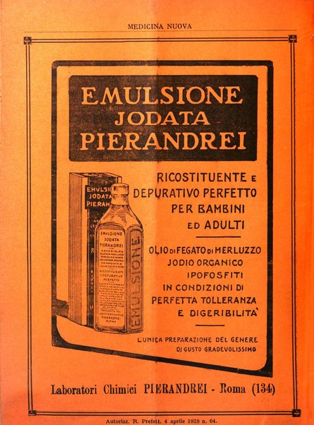 Medicina nuova periodico settimanale di scienze mediche, giurisprudenza sanitaria, medicina sociale e interessi delle classi sanitarie