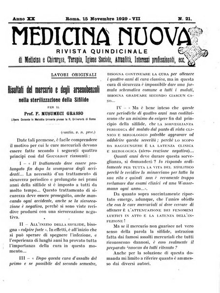 Medicina nuova periodico settimanale di scienze mediche, giurisprudenza sanitaria, medicina sociale e interessi delle classi sanitarie