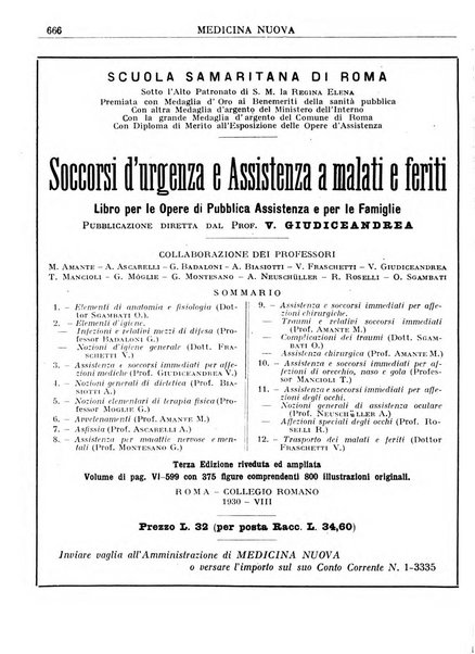 Medicina nuova periodico settimanale di scienze mediche, giurisprudenza sanitaria, medicina sociale e interessi delle classi sanitarie