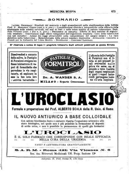 Medicina nuova periodico settimanale di scienze mediche, giurisprudenza sanitaria, medicina sociale e interessi delle classi sanitarie