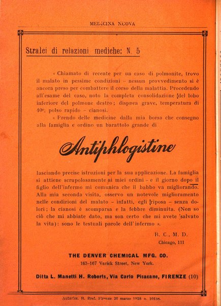 Medicina nuova periodico settimanale di scienze mediche, giurisprudenza sanitaria, medicina sociale e interessi delle classi sanitarie