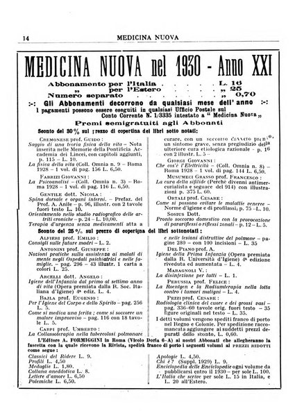 Medicina nuova periodico settimanale di scienze mediche, giurisprudenza sanitaria, medicina sociale e interessi delle classi sanitarie