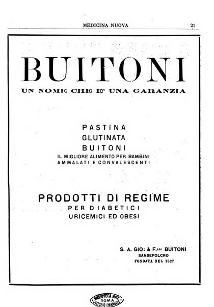 Medicina nuova periodico settimanale di scienze mediche, giurisprudenza sanitaria, medicina sociale e interessi delle classi sanitarie