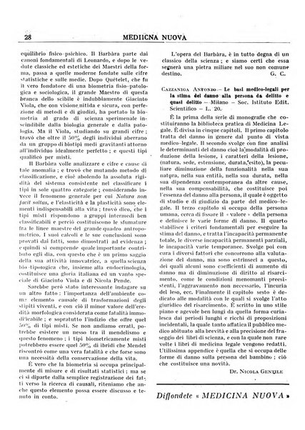 Medicina nuova periodico settimanale di scienze mediche, giurisprudenza sanitaria, medicina sociale e interessi delle classi sanitarie