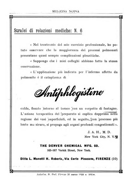 Medicina nuova periodico settimanale di scienze mediche, giurisprudenza sanitaria, medicina sociale e interessi delle classi sanitarie