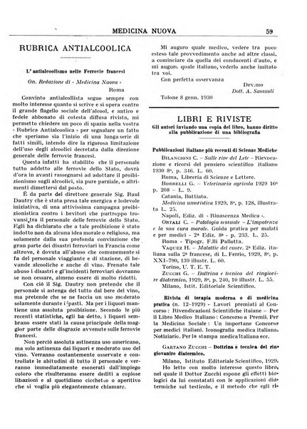 Medicina nuova periodico settimanale di scienze mediche, giurisprudenza sanitaria, medicina sociale e interessi delle classi sanitarie