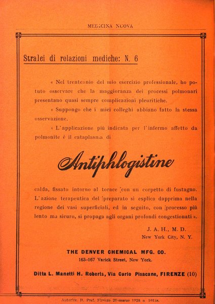 Medicina nuova periodico settimanale di scienze mediche, giurisprudenza sanitaria, medicina sociale e interessi delle classi sanitarie