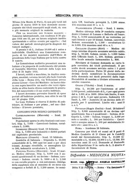 Medicina nuova periodico settimanale di scienze mediche, giurisprudenza sanitaria, medicina sociale e interessi delle classi sanitarie