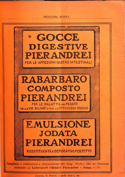 Medicina nuova periodico settimanale di scienze mediche, giurisprudenza sanitaria, medicina sociale e interessi delle classi sanitarie