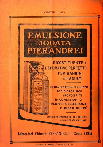 Medicina nuova periodico settimanale di scienze mediche, giurisprudenza sanitaria, medicina sociale e interessi delle classi sanitarie