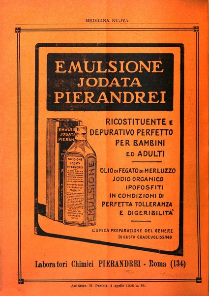 Medicina nuova periodico settimanale di scienze mediche, giurisprudenza sanitaria, medicina sociale e interessi delle classi sanitarie