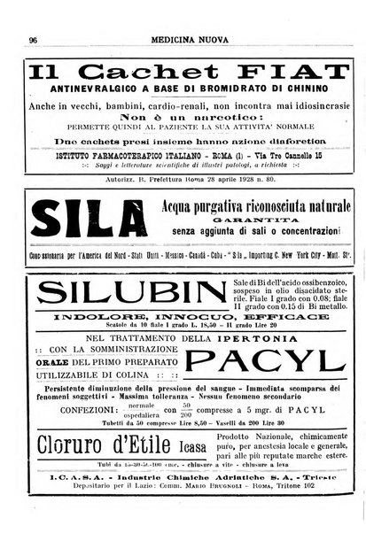 Medicina nuova periodico settimanale di scienze mediche, giurisprudenza sanitaria, medicina sociale e interessi delle classi sanitarie