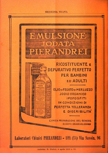 Medicina nuova periodico settimanale di scienze mediche, giurisprudenza sanitaria, medicina sociale e interessi delle classi sanitarie