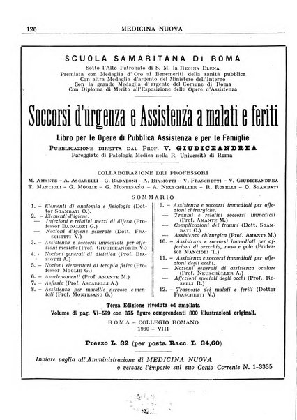 Medicina nuova periodico settimanale di scienze mediche, giurisprudenza sanitaria, medicina sociale e interessi delle classi sanitarie