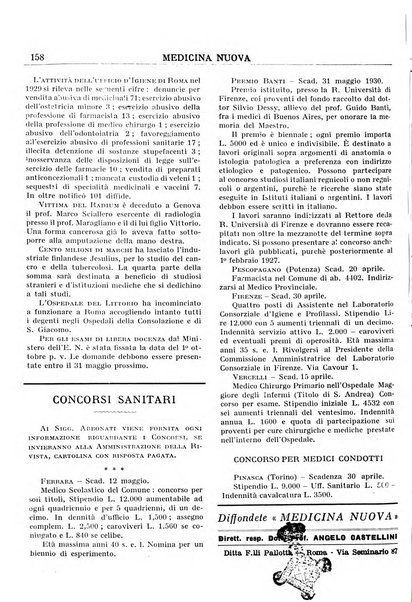 Medicina nuova periodico settimanale di scienze mediche, giurisprudenza sanitaria, medicina sociale e interessi delle classi sanitarie