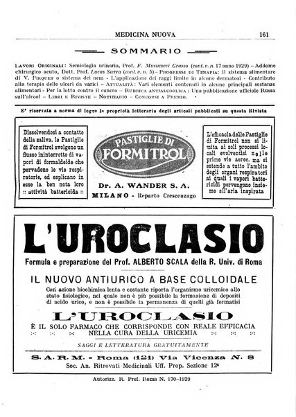 Medicina nuova periodico settimanale di scienze mediche, giurisprudenza sanitaria, medicina sociale e interessi delle classi sanitarie