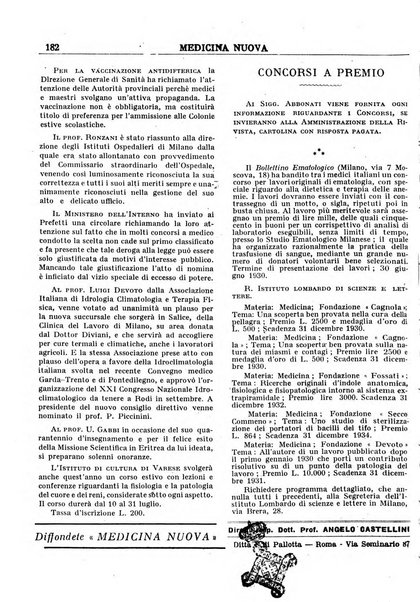 Medicina nuova periodico settimanale di scienze mediche, giurisprudenza sanitaria, medicina sociale e interessi delle classi sanitarie