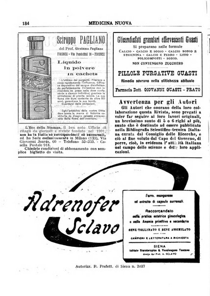 Medicina nuova periodico settimanale di scienze mediche, giurisprudenza sanitaria, medicina sociale e interessi delle classi sanitarie