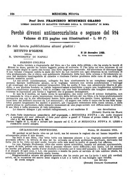 Medicina nuova periodico settimanale di scienze mediche, giurisprudenza sanitaria, medicina sociale e interessi delle classi sanitarie