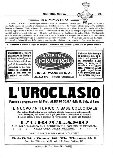 Medicina nuova periodico settimanale di scienze mediche, giurisprudenza sanitaria, medicina sociale e interessi delle classi sanitarie