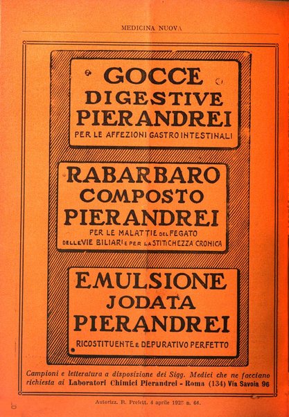 Medicina nuova periodico settimanale di scienze mediche, giurisprudenza sanitaria, medicina sociale e interessi delle classi sanitarie