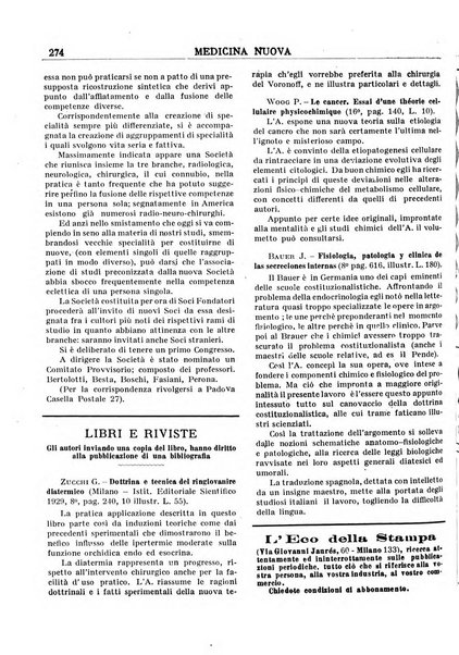 Medicina nuova periodico settimanale di scienze mediche, giurisprudenza sanitaria, medicina sociale e interessi delle classi sanitarie