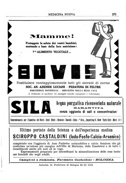 Medicina nuova periodico settimanale di scienze mediche, giurisprudenza sanitaria, medicina sociale e interessi delle classi sanitarie