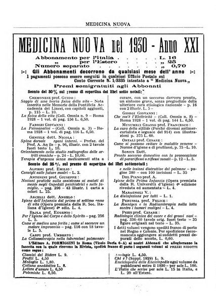 Medicina nuova periodico settimanale di scienze mediche, giurisprudenza sanitaria, medicina sociale e interessi delle classi sanitarie