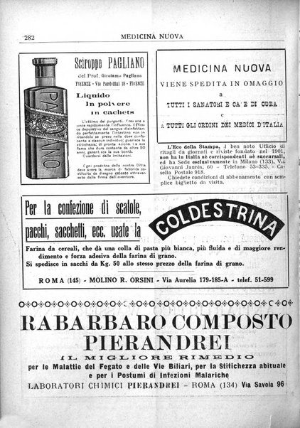 Medicina nuova periodico settimanale di scienze mediche, giurisprudenza sanitaria, medicina sociale e interessi delle classi sanitarie