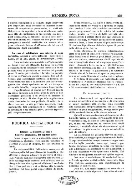 Medicina nuova periodico settimanale di scienze mediche, giurisprudenza sanitaria, medicina sociale e interessi delle classi sanitarie