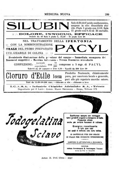 Medicina nuova periodico settimanale di scienze mediche, giurisprudenza sanitaria, medicina sociale e interessi delle classi sanitarie