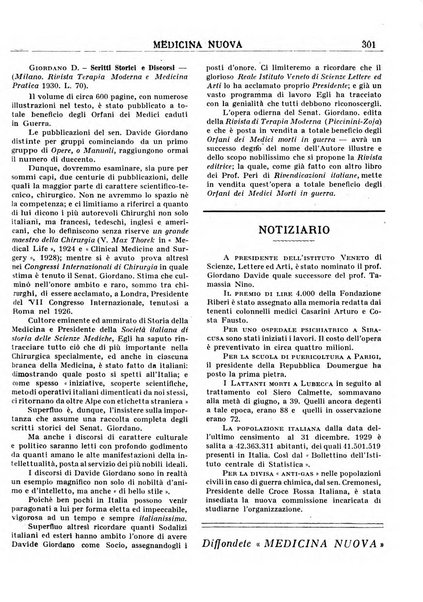 Medicina nuova periodico settimanale di scienze mediche, giurisprudenza sanitaria, medicina sociale e interessi delle classi sanitarie