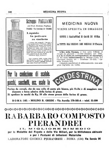 Medicina nuova periodico settimanale di scienze mediche, giurisprudenza sanitaria, medicina sociale e interessi delle classi sanitarie