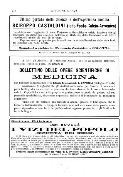 Medicina nuova periodico settimanale di scienze mediche, giurisprudenza sanitaria, medicina sociale e interessi delle classi sanitarie