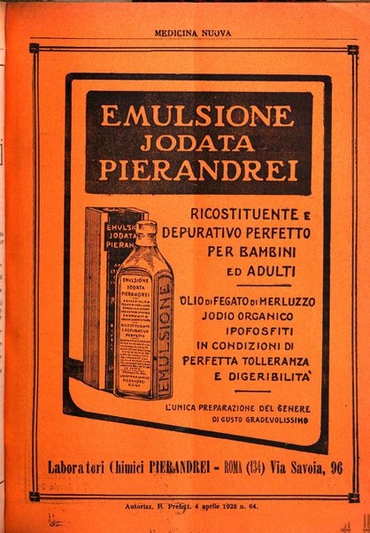 Medicina nuova periodico settimanale di scienze mediche, giurisprudenza sanitaria, medicina sociale e interessi delle classi sanitarie