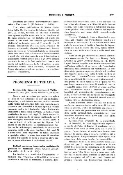 Medicina nuova periodico settimanale di scienze mediche, giurisprudenza sanitaria, medicina sociale e interessi delle classi sanitarie